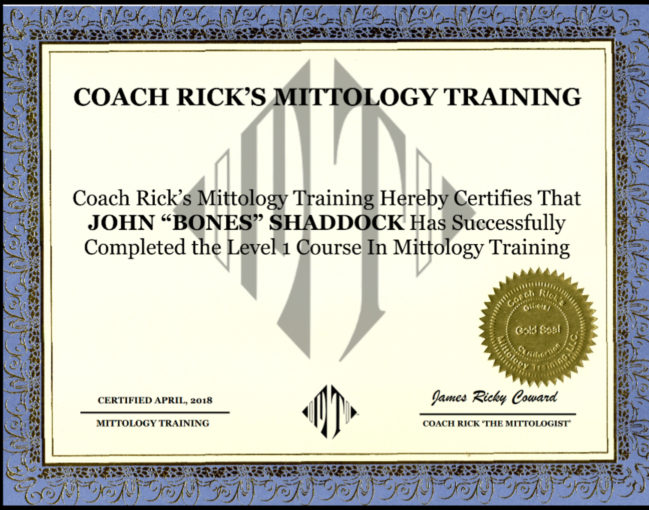 Coach Rick's Mittology Training