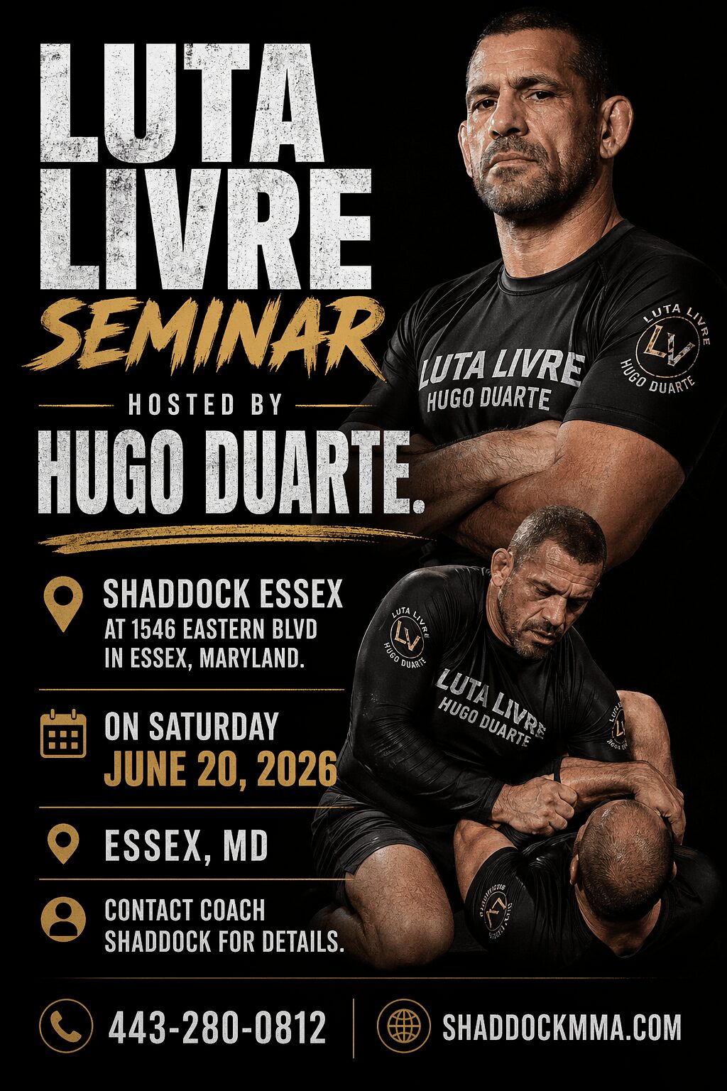Luta LIvre Seminar with Hugo Duarte June 20 2026 Shaddock MMA