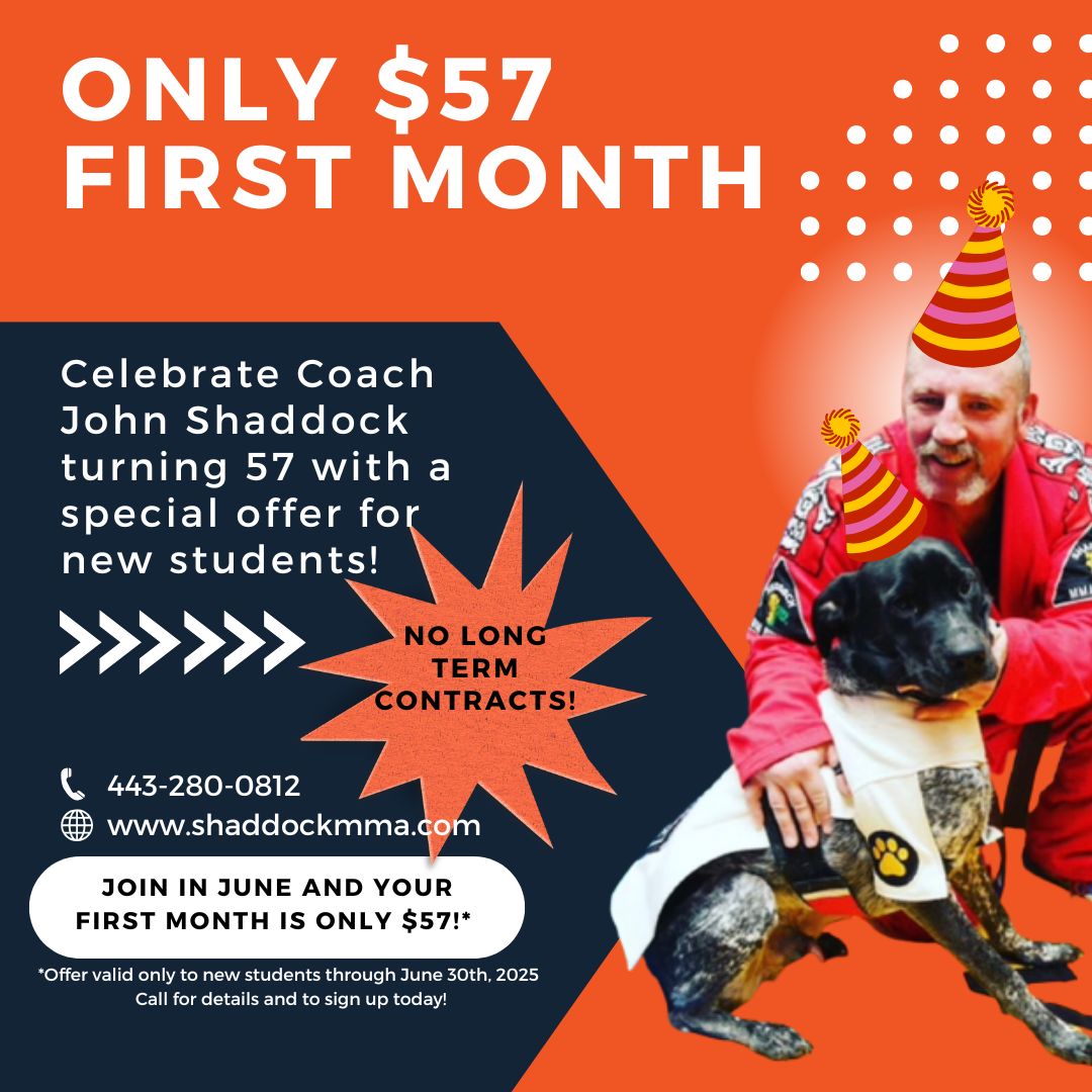 Shaddock June 2025 Special $57 first month MMA BJJ