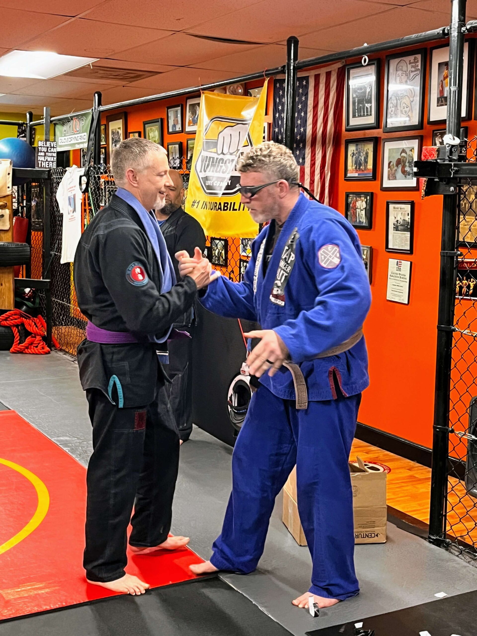 older martial arts members at Shaddock MMA Gym in Eldersburg MD
